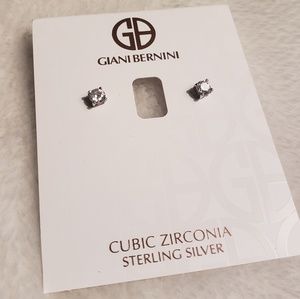 Sterling Silver CZ Studs F34